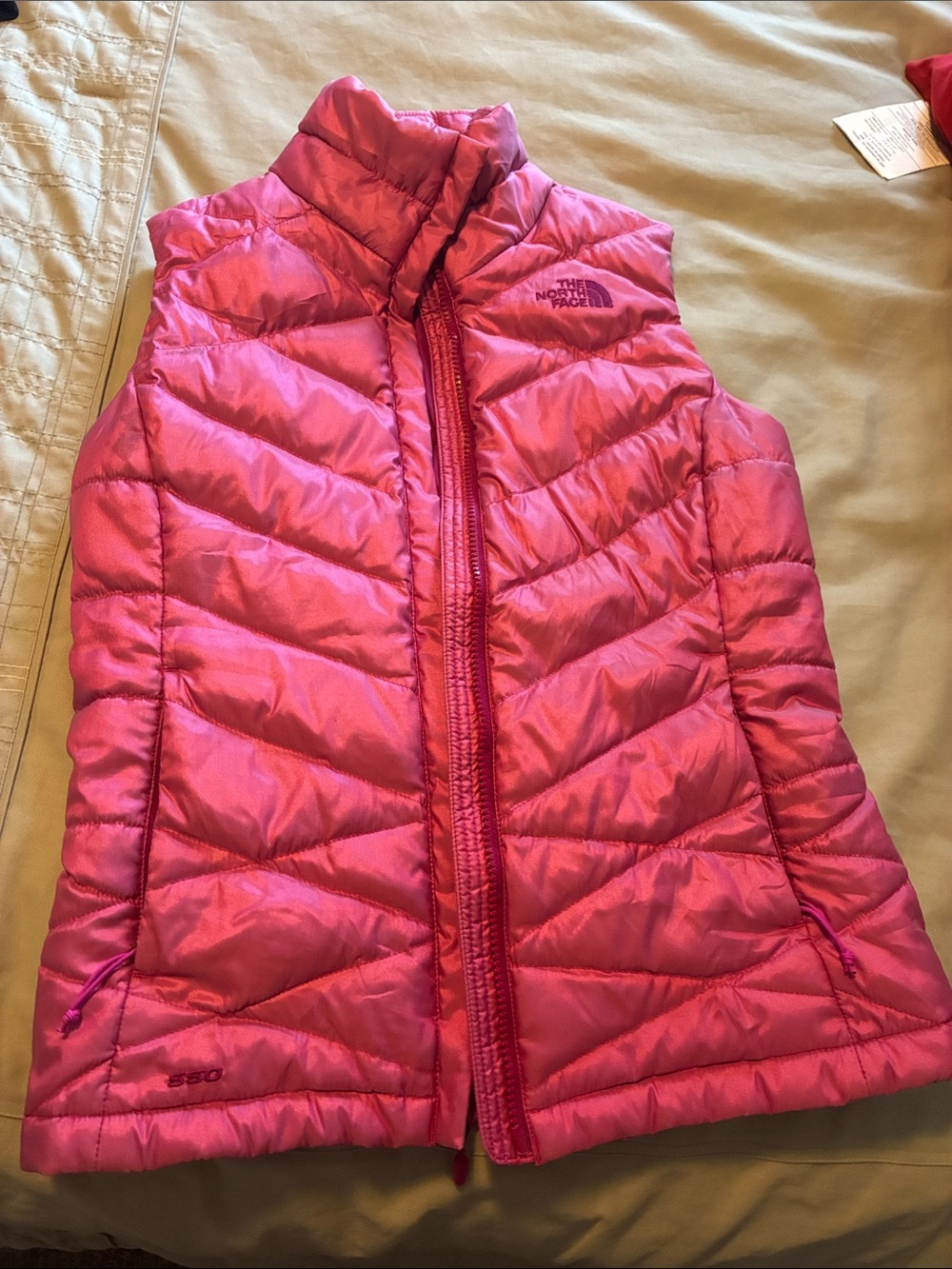 The North Face Hot Pink Quilted Insulated Vest